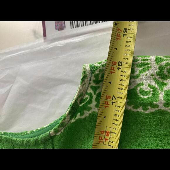 Tracy Reese Vibrant Green Bohemian A-Line Dress with Lace Print - Picture 10 of 10